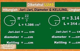 Keliling Lingkaran Jika Diketahui Diameternya 25 Cm Adalah Cm